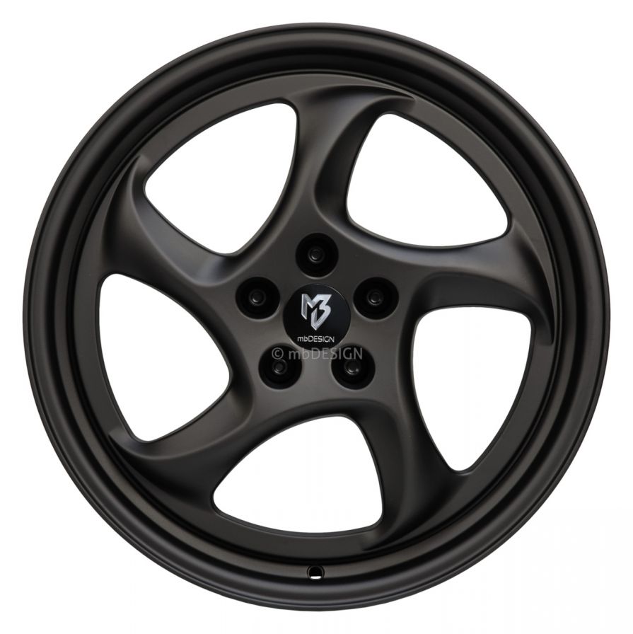 mbDESIGN<br>TURBO - Schwarz stumpfmatt (19x8.5)